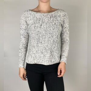 EILEEN‎ FISHER 100% Cotton Chunky Knit Sweater Long Sleeve Boat Neck